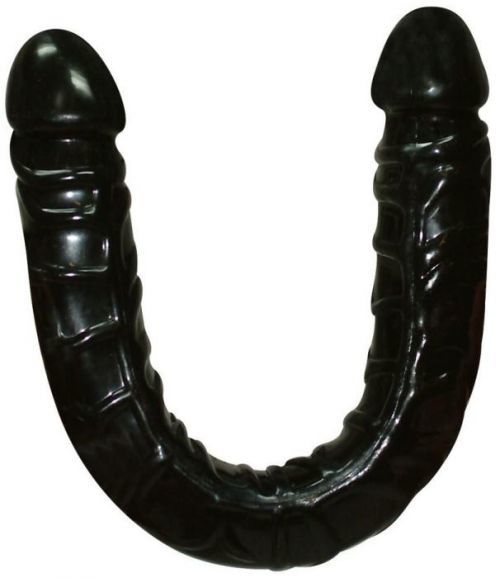 Oboustranné dildo Ultra-Dong - černé, 43 cm