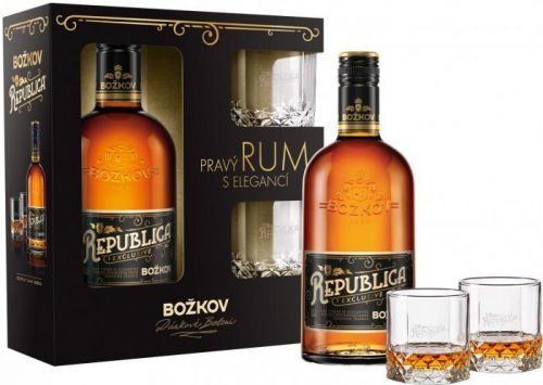 Rum Republica Exclusive 38% 0,5l 2x sklenička