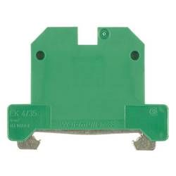 SAK Series, PE terminal, Rated cross-section: 4 mm², Screw connection, PA 66, green / yellow, Direct mounting EK 4/35 Weidmüller Množství: 100 ks