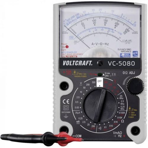 Analogový multimetr Voltcraft VC-5080, 500 V, 3 roky záruka