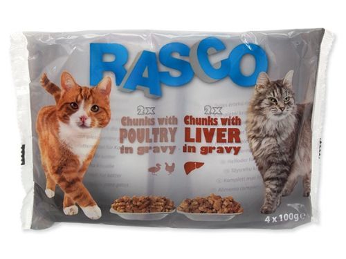 Kapsičky RASCO Cat s drůbežím/ s játry multipack 400g