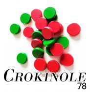 Ferti Crokinole 78: Set kamenů (12 červených + 12 zelených)