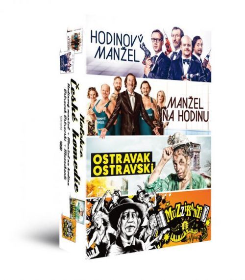 Kolekce České komedie - 4 DVD (Manžel na hodinu + Ostravak Ostravski + Hodinový manžel + Muzzikanti)
- neuveden
