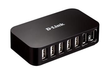 D-Link DUB-H7 USB 2.0 7-Port Hub, 7xA Port, 1xB Port, AC ad.,Cable
