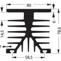 Chladič pro zátěžové relé Fischer Elektronik SK-89-100KLSSR2, 100 x 75 x 87 mm