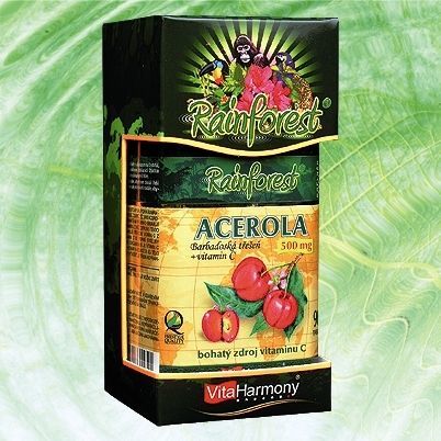 RainForest® Acerola 500 mg & Vitamin C 250 mg - 90 tbl.