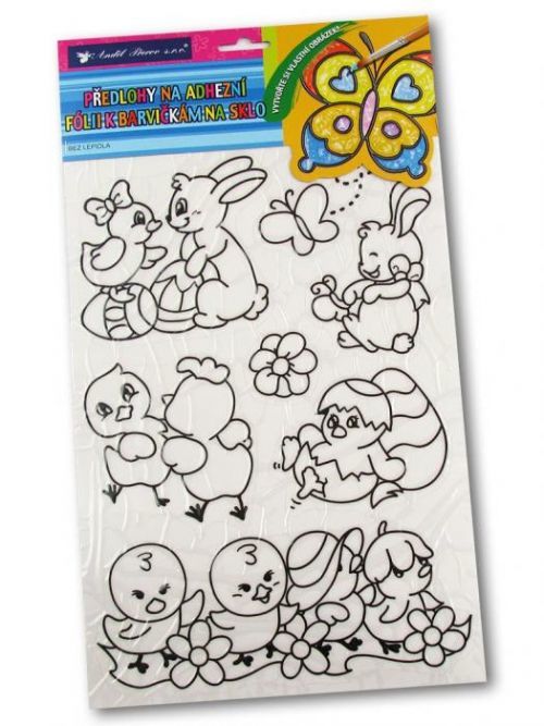 Anděl Přerov Šablony k barvám na sklo na adhezní fólii - Velikonoce