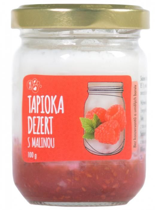Tapioka dezert s malinou