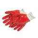 Červené rukavice z PVC, Jedna velikost