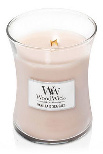 WoodWick Vonná svíčka váza Vanilla & Sea Salt 275 g