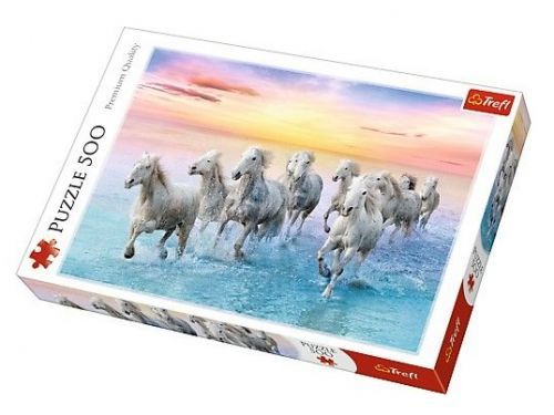 Trefl puzzle Bílí koně v běhu 500 dílků