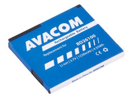 AVACOM PDHT-ACE-S1230 Li-Ion 3,6V 1230mAh - neoriginální - Baterie do mobilu HTC Desire HD, HTC Ace Li-Ion 3,6V 1230mAh (náhrada BD26100)