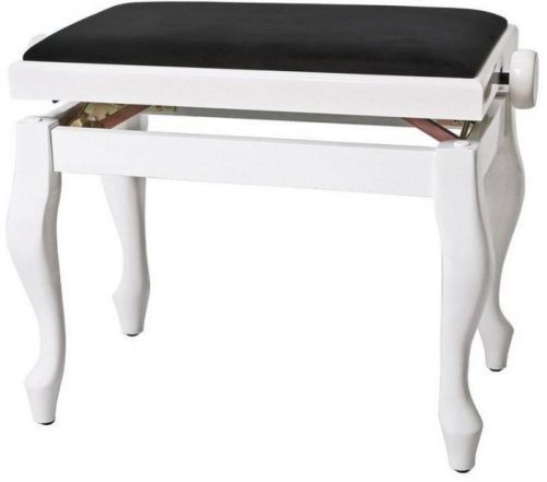 GEWA 130350 Piano Bench Deluxe Classic White High Gloss