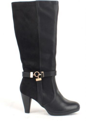 Černé elegantní kozačky na podpatku D’Angela - 36