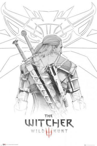 GB EYE Plakát, Obraz - Zaklínač (The Witcher) - Geralt Sketch, (61 x 91,5 cm)