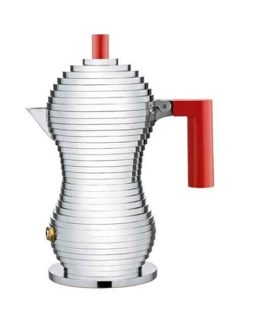 Kávovar Pulcina 1 šálek červený, Alessi