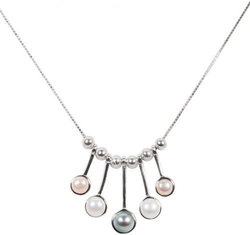 JwL Luxury Pearls Něžný stříbrný náhrdelník s pravými perličkami JL0459