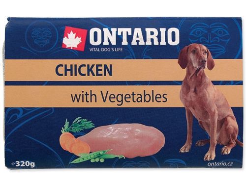 Vanička ONTARIO Dog Chicken with Vegetable 320g