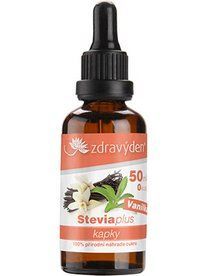 Stevia plus kapky 50ml, vanilka