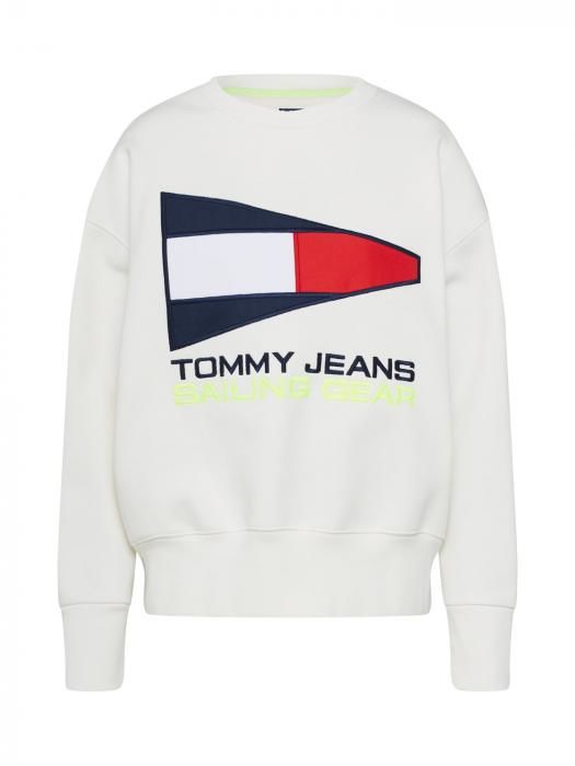 Tommy Jeans Mikina  bílá