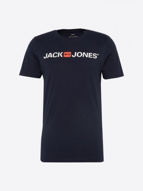 JACK & JONES Tričko 'JJECORP LOGO TEE SS CREW NECK'  modrá / červená / bílá