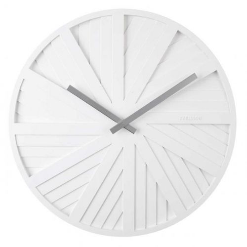KARLSSON Nástěnné hodiny Slides – bílé
