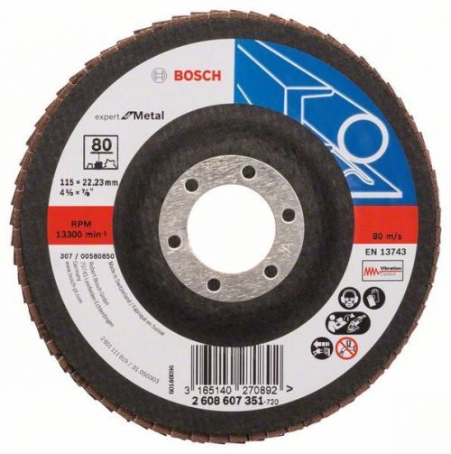 Lamelový brusný kotouč X551, Expert for Metal; 115 mm, 22,23 mm, 80 - 3165140270892 BOSCH