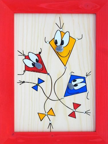 DŘEVĚNÝ OBRÁZEK č. 33 DRÁČCI 20x25cm