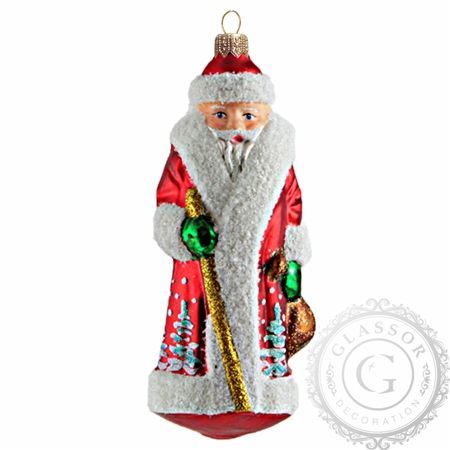 Vánoční figurka Santa s berlou