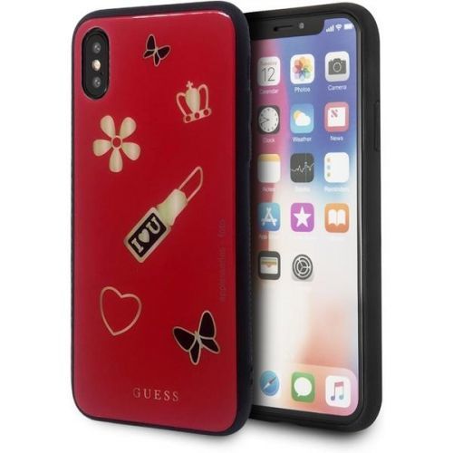 Guess Iconic GUHCPXACLSRE TPU pouzdro iPhone X/XS červené