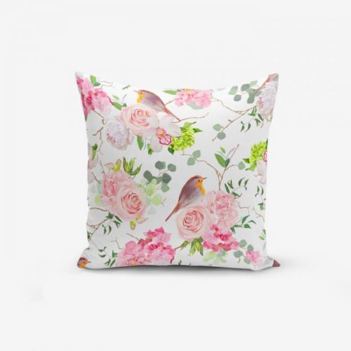 Povlak na polštář s příměsí bavlny Minimalist Cushion Covers Colorful Bird Duro, 45 x 45 cm