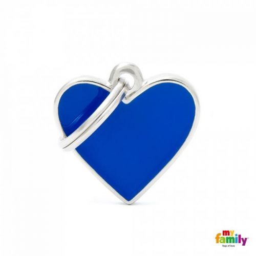 Známka My Family Basic Handmade srdce malé modré