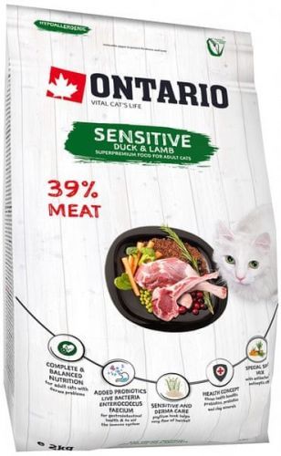 ONTARIO Cat Sensitive / Derma 2kg