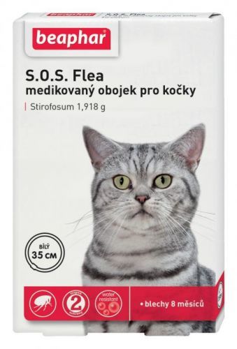 Antiparazitní obojek pro kočky Beaphar SOS 35cm