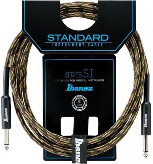 Ibanez SI20-CGR Woven Instrument Cable Camouflage Green