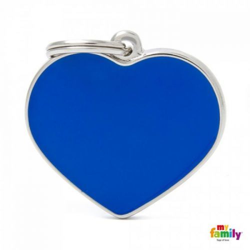 Známka My Family Basic Handmade srdce velké modré