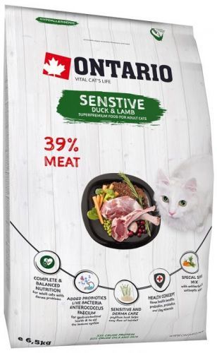 ONTARIO Cat Sensitive / Derma 6,5kg