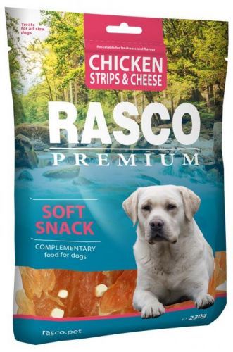 Pochoutka Rasco Premium proužky kuřecí se sýrem 230g
