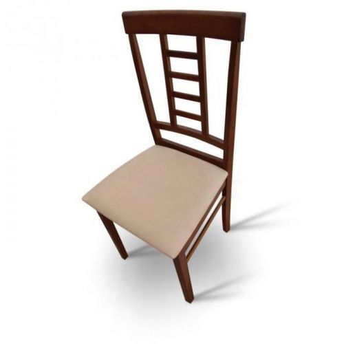 TEMPO KONDELA Jídelní židle, ořech / béžová, OLEG NEW