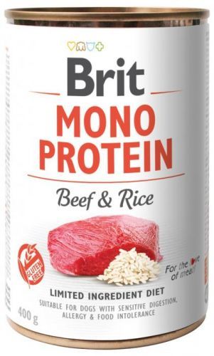 Konzerva Brit Monoprotein Beef & Brown Rice 400g