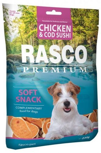 Pochoutka Rasco Premium sushi z tresky a kuřete 230g