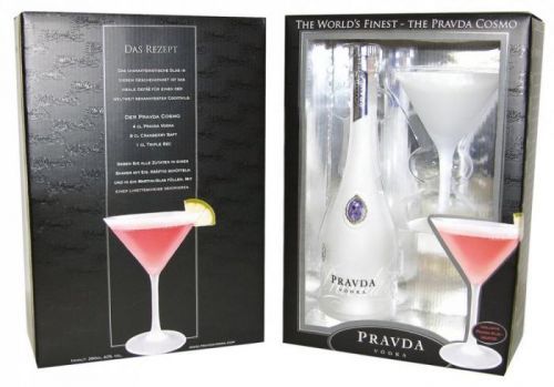 Pravda Vodka 0,35l 40% + 1x sklo GB