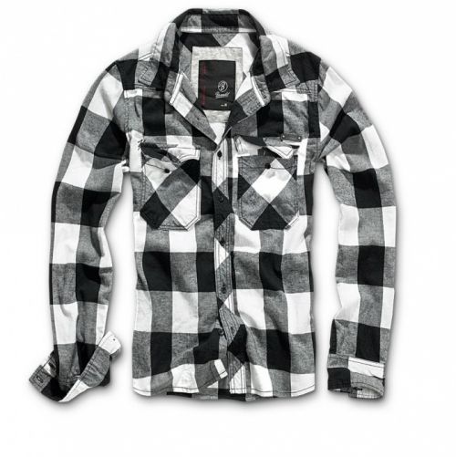 Košile Brandit Check Shirt - černá-bílá, S