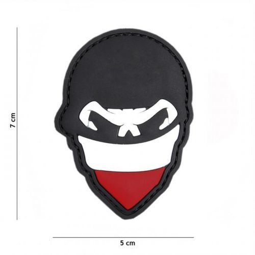 Gumová nášivka 101 Inc vlajka Polish Skull Balaclava