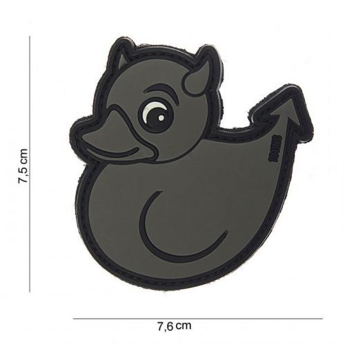 Gumová nášivka 101 Inc Devil Duck - šedá