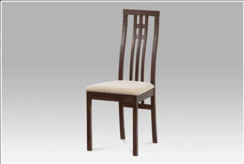 Jídelní dřevěná židle GRIGLIA – masiv buk, ořech, krémový potah