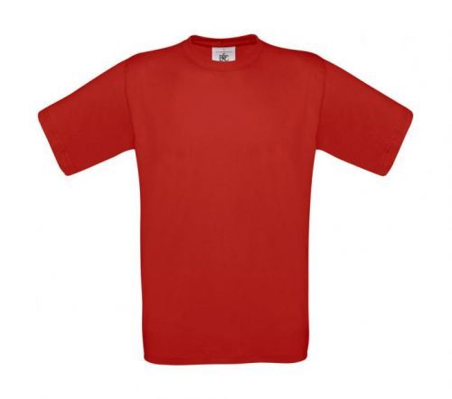 Tričko s krátkým rukávem B&C Exact Tee - červené