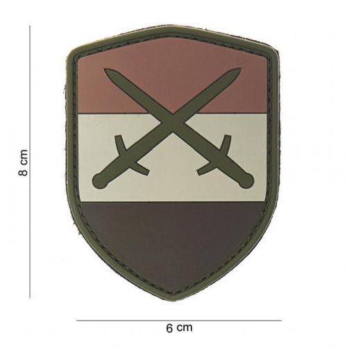 Gumová nášivka 101 Inc vlajka štít Nizozemsko symbol - desert