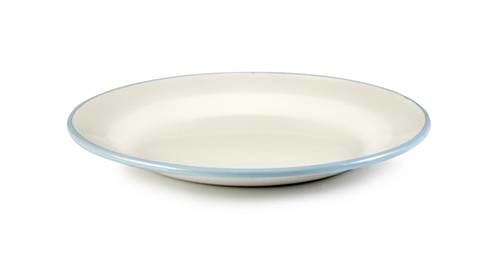 Smaltovaný talíř se světle modrou linkou 28cm - Ibili