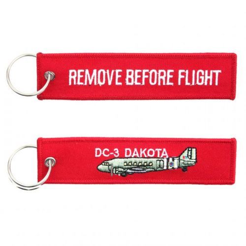 Přívěsek na klíče Fostex Remove before flight DC-3 Dakota